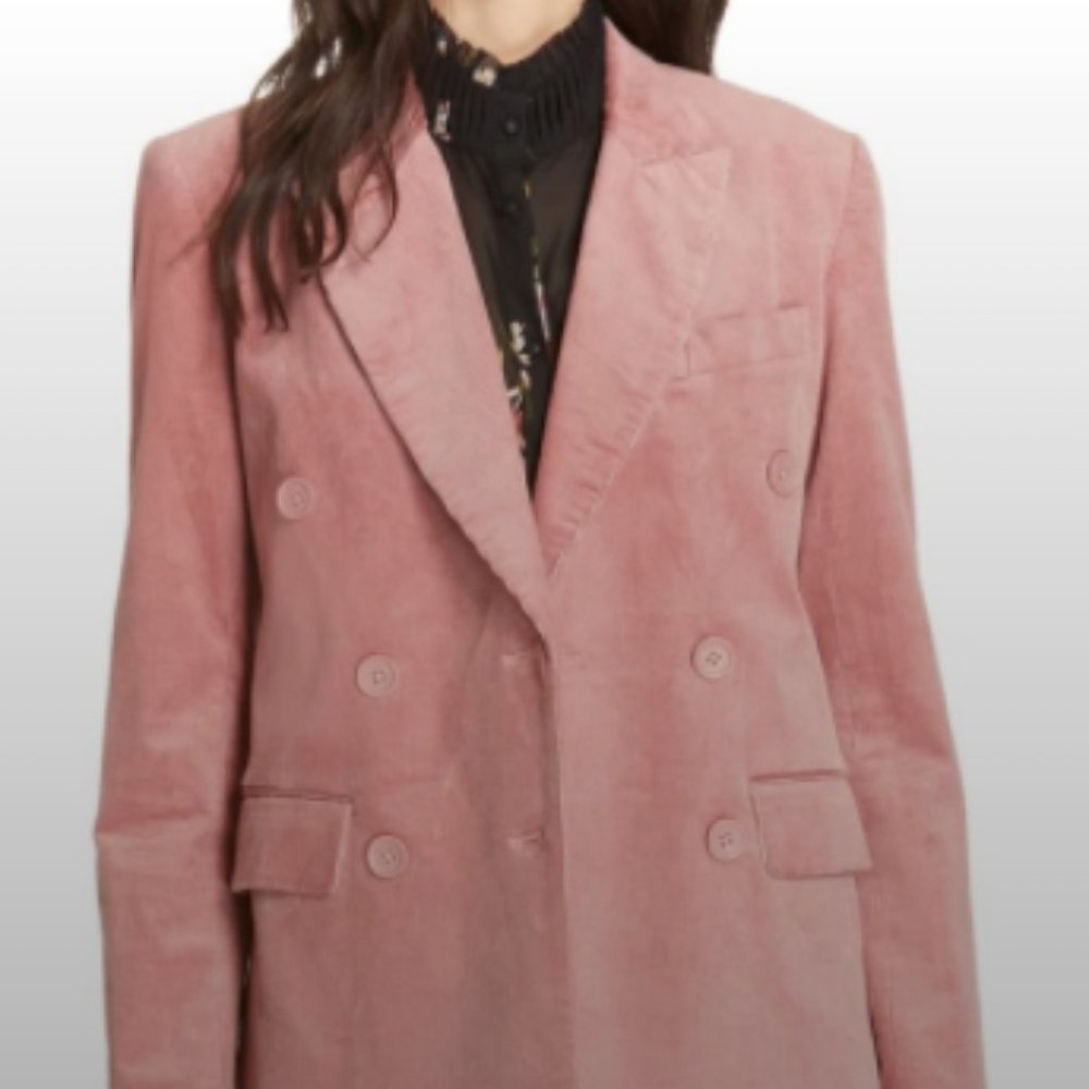 Joie Pink Pleated Blazer